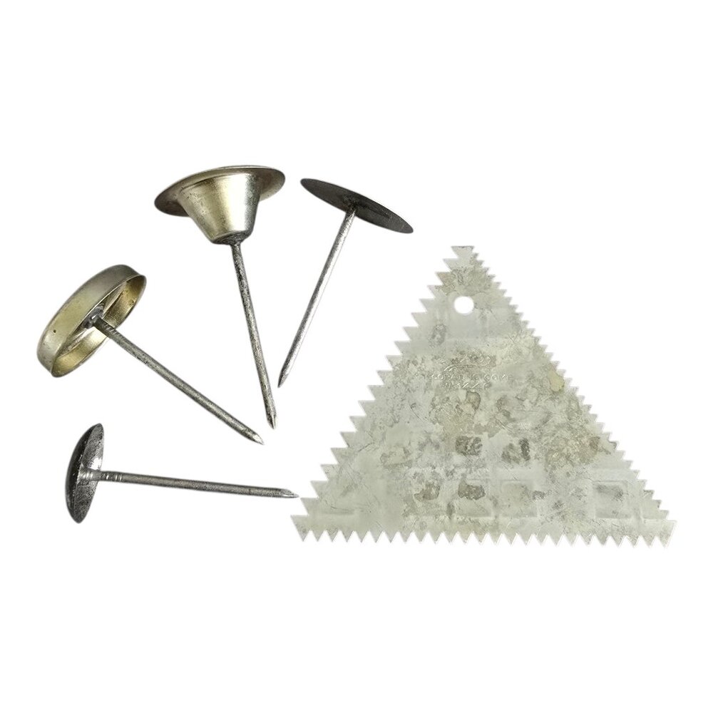 Vintage Ateco Cake Decorating (4) Flower Nails & Icing Comb